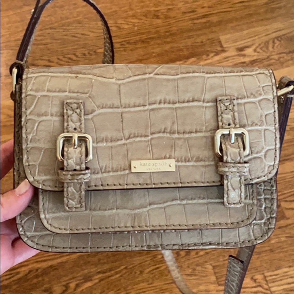 Barely used Kate Spade Croc crossbody